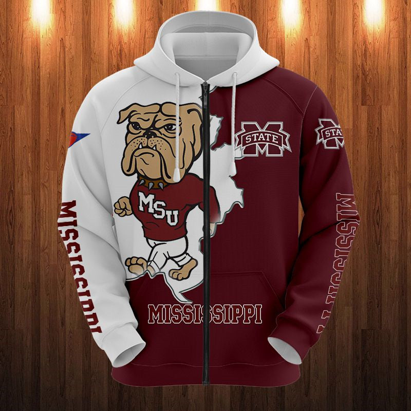 NCAA Mississippi State Bulldogs Hoodies Mascot Printed ncaa mississippi state bulldogs hoodies mascot printed 5460 yeyyc