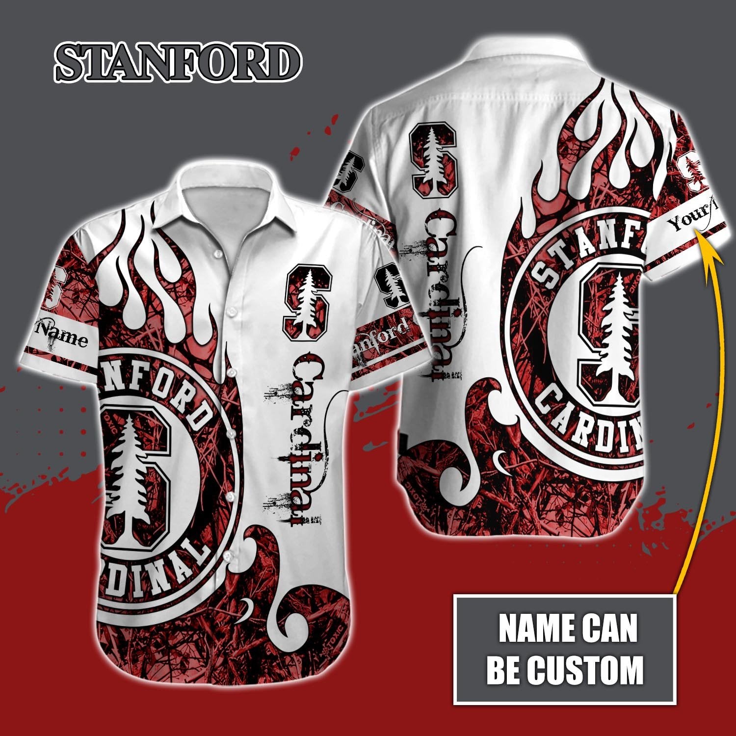 NCAA Stanford Cardinal Shirts Real Tree Background Custom Name ncaa stanford cardinal shirts real tree background custom name 6358 3mjre