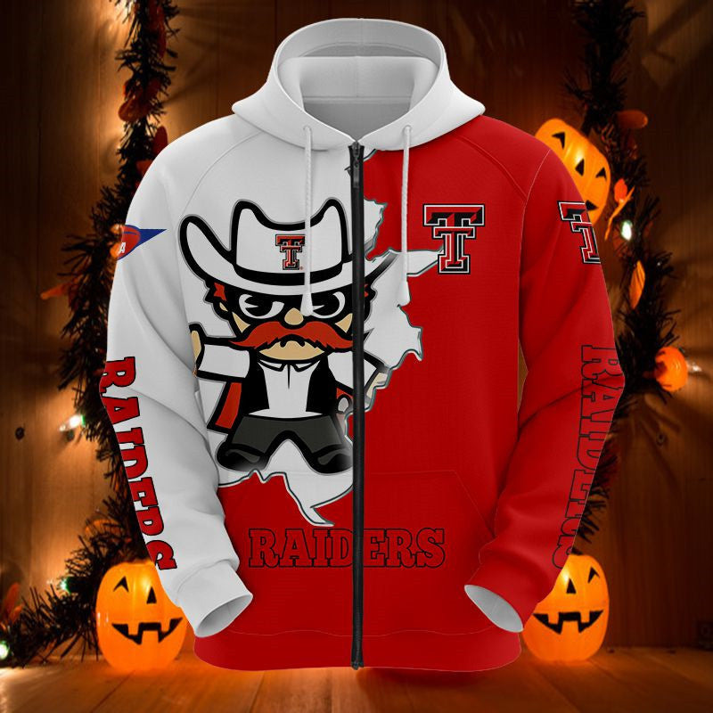 NCAA Texas Tech Red Raiders Hoodies Mascot Printed ncaa texas tech red raiders hoodies mascot printed 3362 ewhon