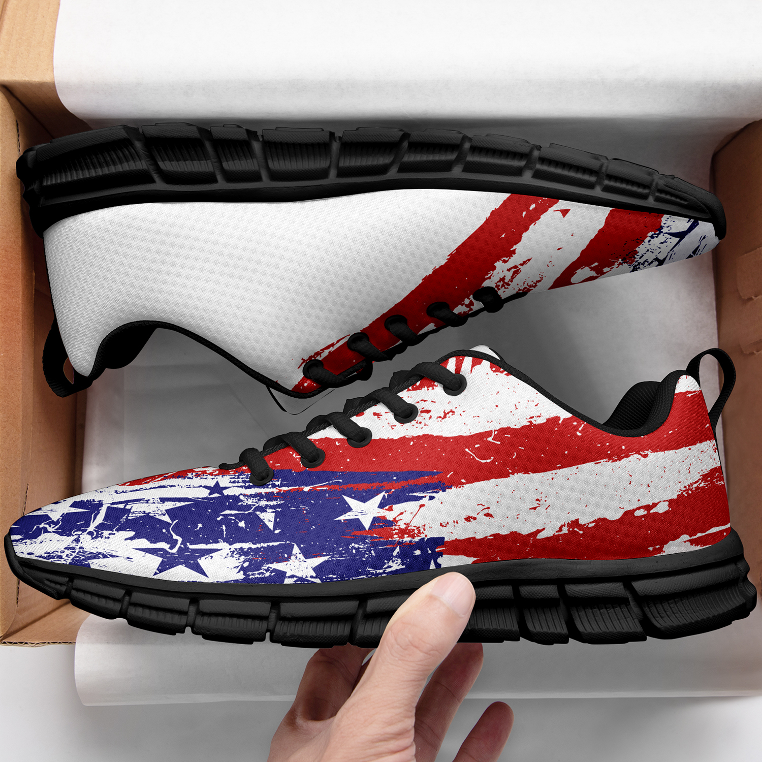 New Design London Style Casual Sneakers Custom America Flag Printed Yeezy Shoes FR191001002/FR191001002H