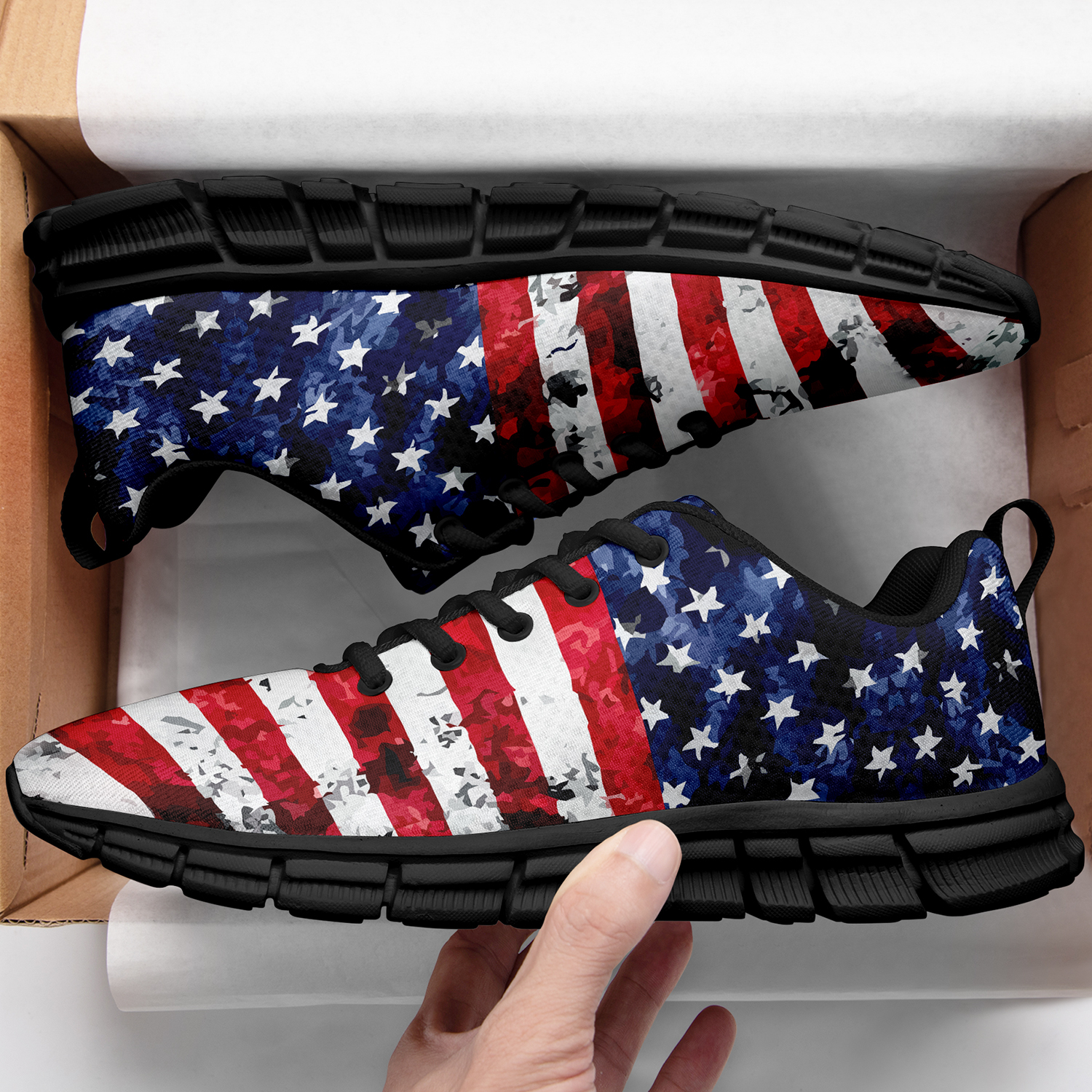 New Design London Style Casual Sneakers Custom America Flag Printed Yeezy Shoes FR191001008/FR191001008H