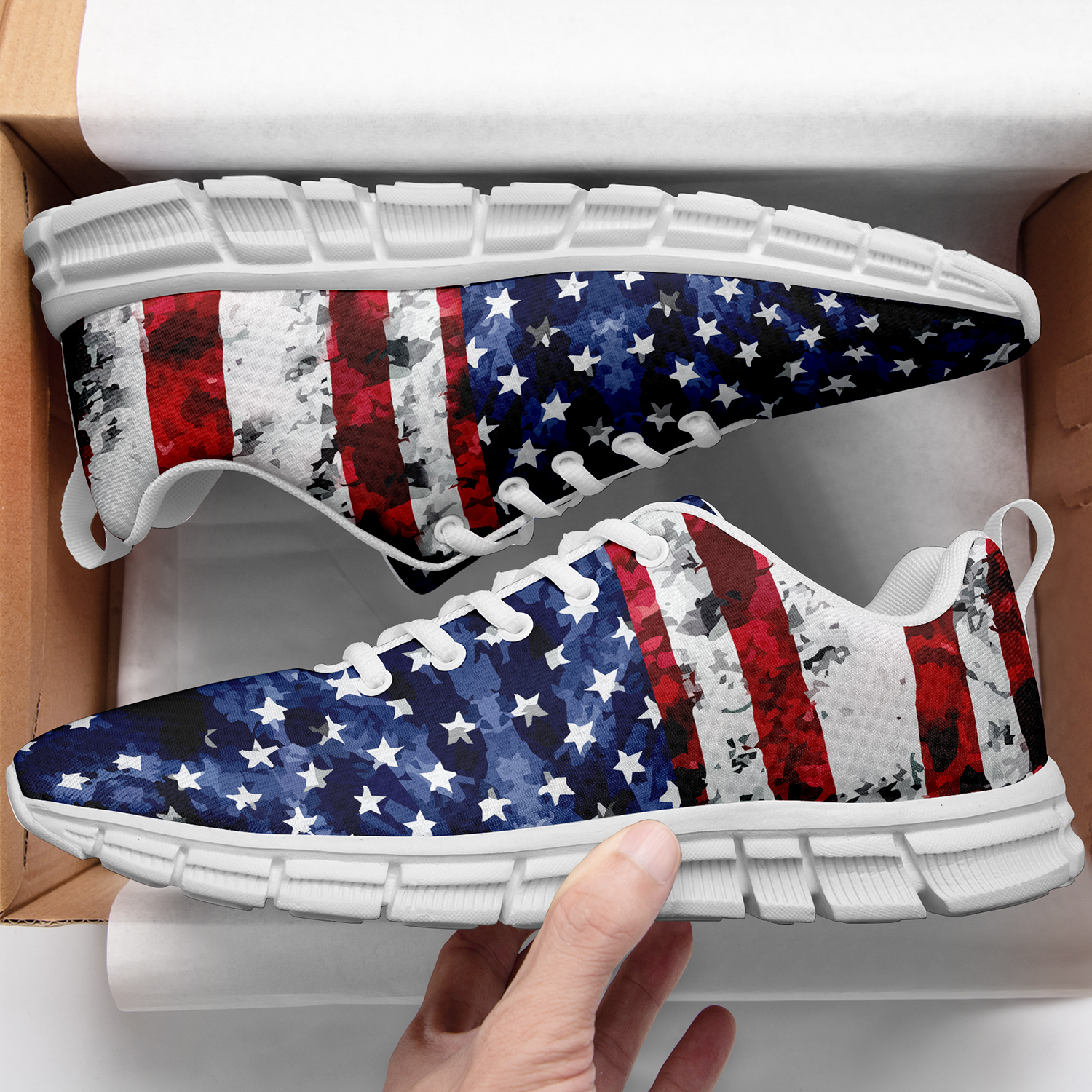 New Design London Style Casual Sneakers Custom America Flag Printed Yeezy Shoes FR191001009/FR191001009H