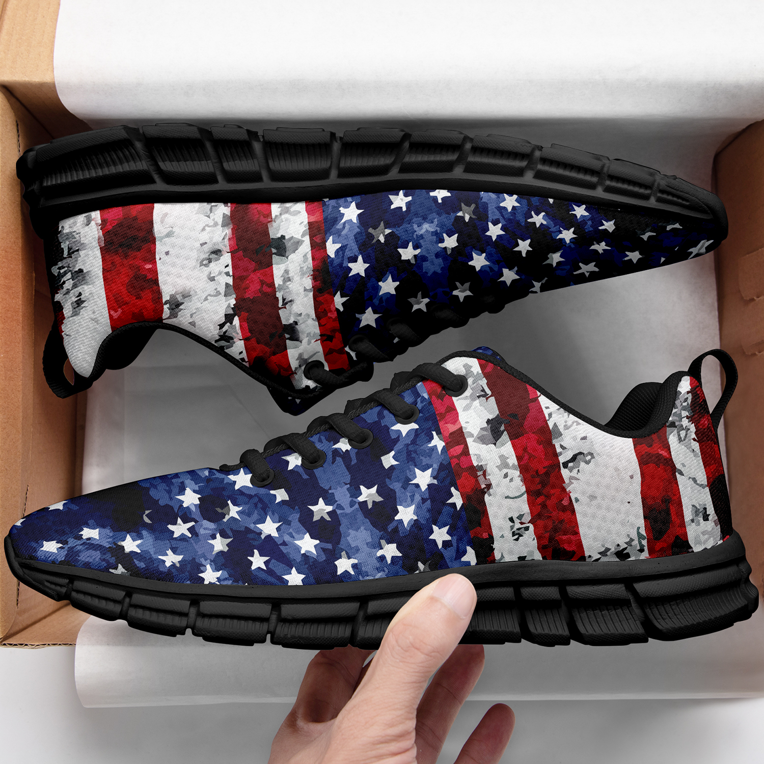 New Design London Style Casual Sneakers Custom America Flag Printed Yeezy Shoes FR191001009/FR191001009H