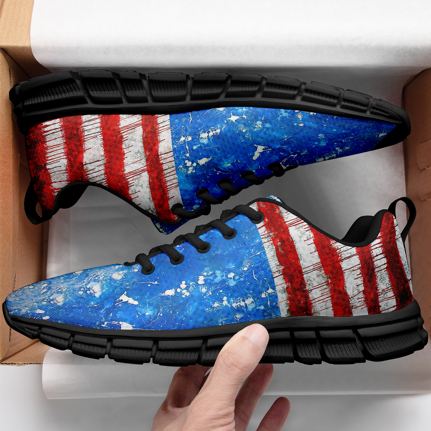 New Design London Style Casual Sneakers Custom America Flag Printed Yeezy Shoes FR191001012/FR191001012H