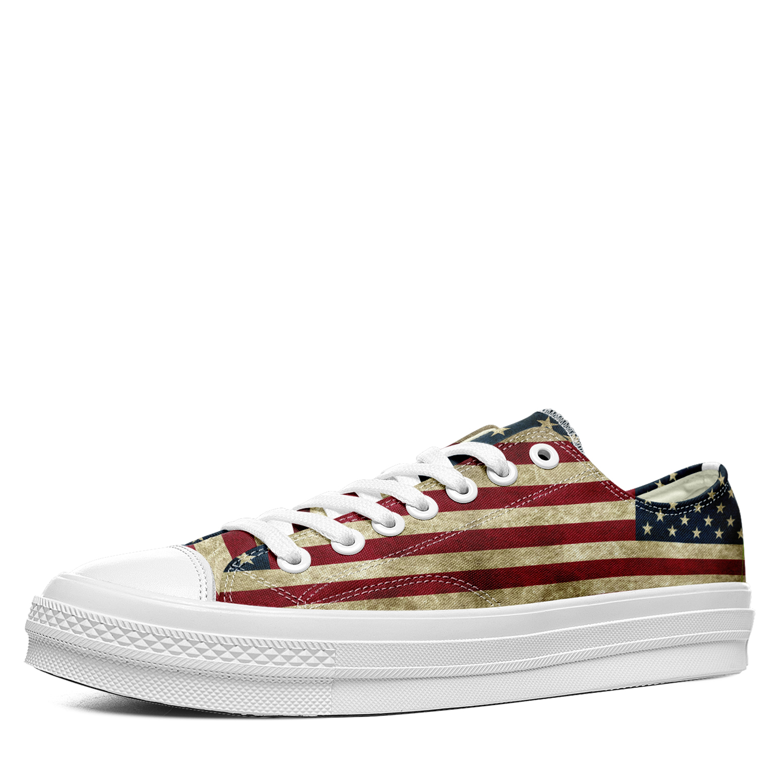 New Style Low Top Casual Canvas Shoes Custom 3D Print America Flag Unisex Sneakers DB190901002
