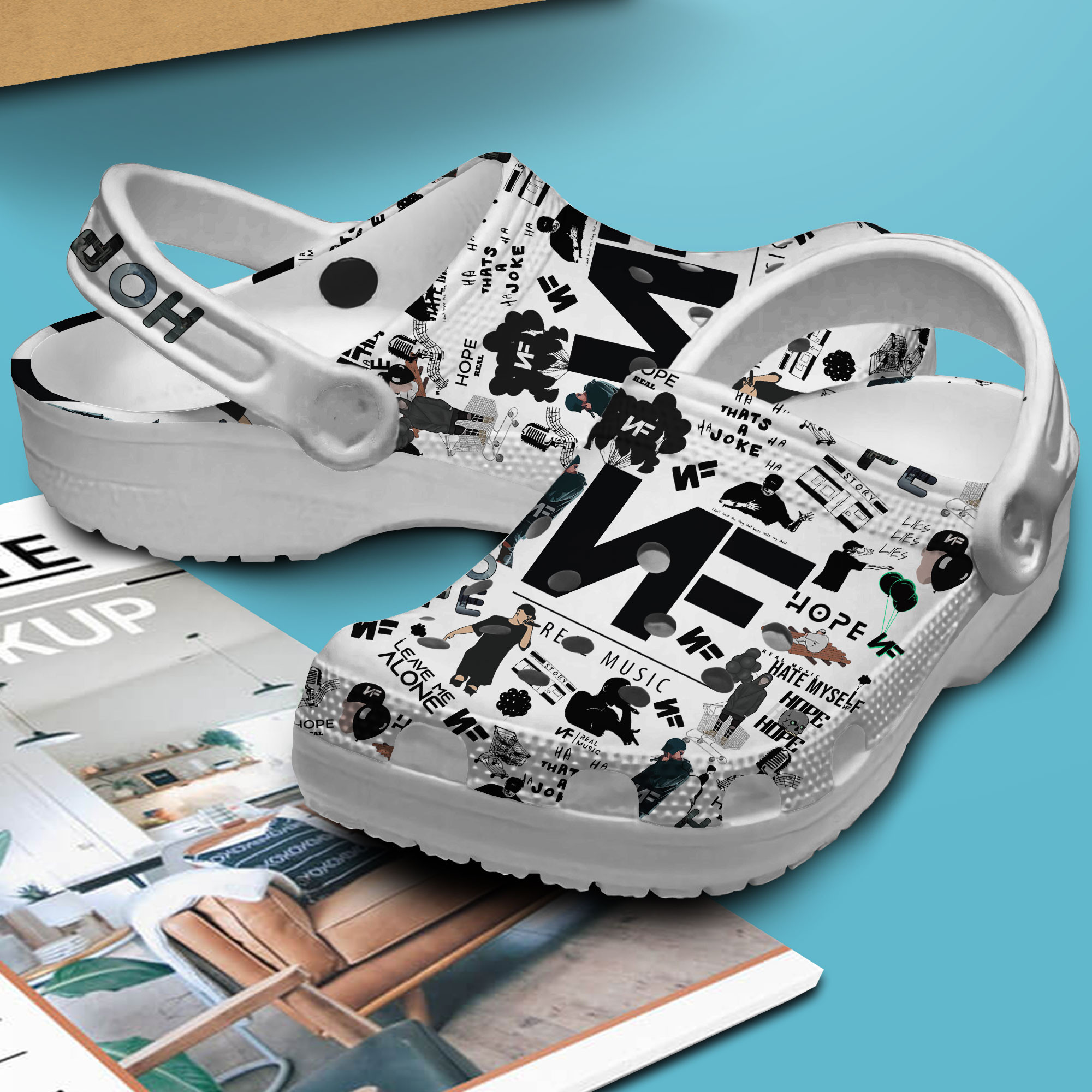 NF Music Crocs Crocband Clogs Shoes for morton's neuroma Rookbrand