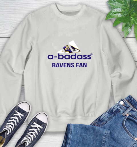 NFL A Badass Baltimore Ravens Fan Adidas Football Sports Sweatshirt nfl a badass baltimore ravens fan adidas football sports sweatshirt 5070 nd29m