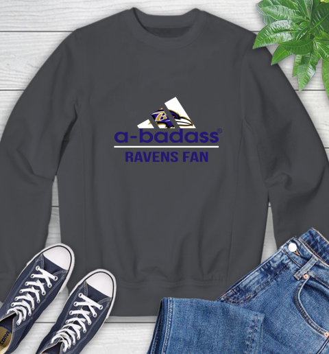 NFL A Badass Baltimore Ravens Fan Adidas Football Sports Sweatshirt nfl a badass baltimore ravens fan adidas football sports sweatshirt 7823 b1yal