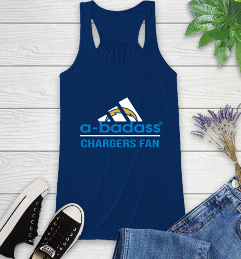 NFL A Badass Los Angeles Chargers Fan Adidas Football Sports Racerback Tank nfl a badass los angeles chargers fan adidas football sports racerback tank 5191 q5jf6