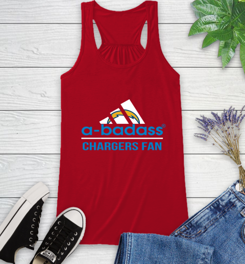 NFL A Badass Los Angeles Chargers Fan Adidas Football Sports Racerback Tank nfl a badass los angeles chargers fan adidas football sports racerback tank 9210 k0mbm