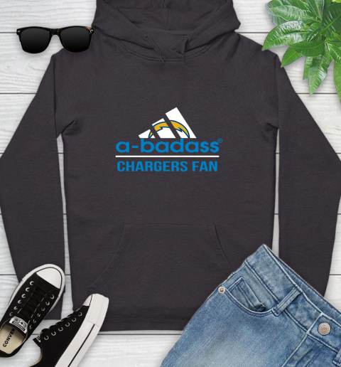 NFL A Badass Los Angeles Chargers Fan Adidas Football Sports Youth Hoodie nfl a badass los angeles chargers fan adidas football sports youth hoodie 2114 it3rw