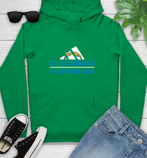 NFL A Badass Los Angeles Chargers Fan Adidas Football Sports Youth Hoodie nfl a badass los angeles chargers fan adidas football sports youth hoodie 4147 bgskc