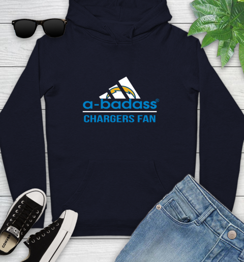 NFL A Badass Los Angeles Chargers Fan Adidas Football Sports Youth Hoodie nfl a badass los angeles chargers fan adidas football sports youth hoodie 6660 zcgib