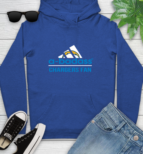 NFL A Badass Los Angeles Chargers Fan Adidas Football Sports Youth Hoodie nfl a badass los angeles chargers fan adidas football sports youth hoodie 8321 ruyot