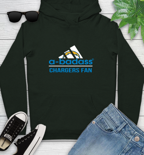 NFL A Badass Los Angeles Chargers Fan Adidas Football Sports Youth Hoodie nfl a badass los angeles chargers fan adidas football sports youth hoodie 8886 1lecf