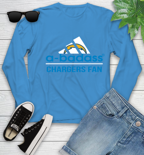 NFL A Badass Los Angeles Chargers Fan Adidas Football Sports Youth Long Sleeve nfl a badass los angeles chargers fan adidas football sports youth long sleeve 2374 fbkns