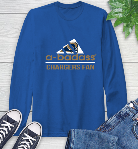 NFL A Badass Los Angeles Rams Fan Adidas Football Sports Long Sleeve T-Shirt nfl a badass los angeles rams fan adidas football sports long sleeve t shirt 2545 13f2w