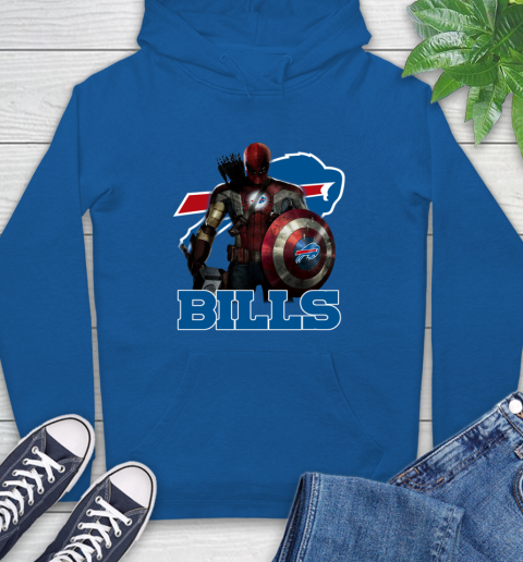 NFL Captain America Thor Spider Man Hawkeye Avengers Endgame Football Buffalo Bills Hoodie nfl captain america thor spider man hawkeye avengers endgame football buffalo bills hoodie 1903 1lp8l