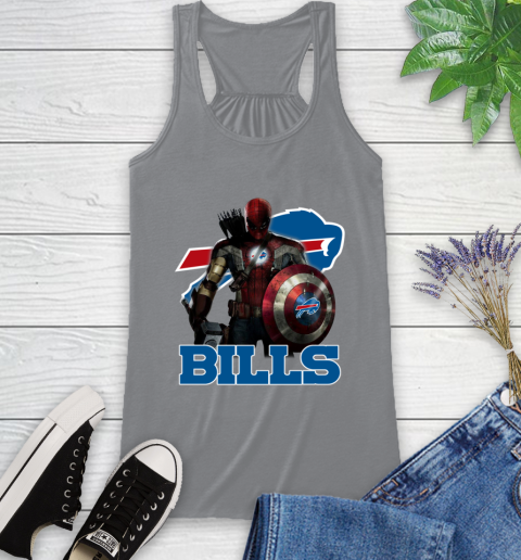 NFL Captain America Thor Spider Man Hawkeye Avengers Endgame Football Buffalo Bills Racerback Tank nfl captain america thor spider man hawkeye avengers endgame football buffalo bills racerback tank 2250 juqqd