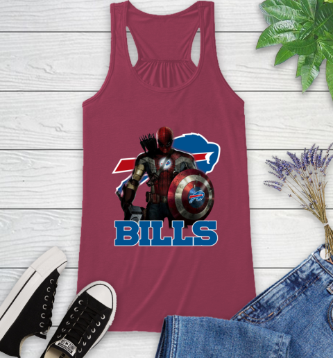 NFL Captain America Thor Spider Man Hawkeye Avengers Endgame Football Buffalo Bills Racerback Tank nfl captain america thor spider man hawkeye avengers endgame football buffalo bills racerback tank 2728 geewb