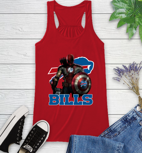 NFL Captain America Thor Spider Man Hawkeye Avengers Endgame Football Buffalo Bills Racerback Tank nfl captain america thor spider man hawkeye avengers endgame football buffalo bills racerback tank 5012 beuze