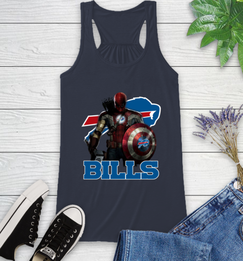 NFL Captain America Thor Spider Man Hawkeye Avengers Endgame Football Buffalo Bills Racerback Tank nfl captain america thor spider man hawkeye avengers endgame football buffalo bills racerback tank 8373 mzqbu