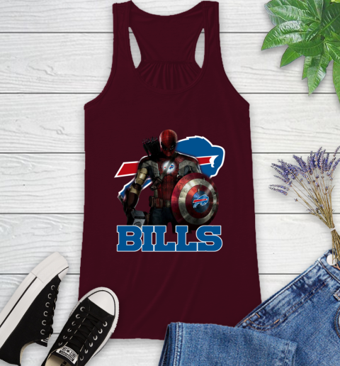 NFL Captain America Thor Spider Man Hawkeye Avengers Endgame Football Buffalo Bills Racerback Tank nfl captain america thor spider man hawkeye avengers endgame football buffalo bills racerback tank 9577 ggymc