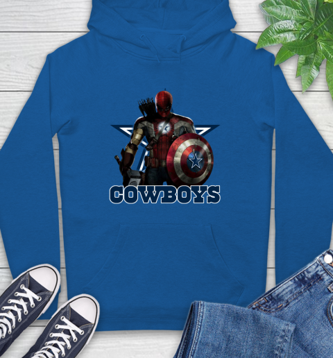 NFL Captain America Thor Spider Man Hawkeye Avengers Endgame Football Dallas Cowboys Hoodie nfl captain america thor spider man hawkeye avengers endgame football dallas cowboys hoodie 6154 zmkb5