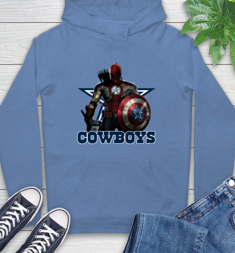 NFL Captain America Thor Spider Man Hawkeye Avengers Endgame Football Dallas Cowboys Hoodie nfl captain america thor spider man hawkeye avengers endgame football dallas cowboys hoodie 7141 tzqev