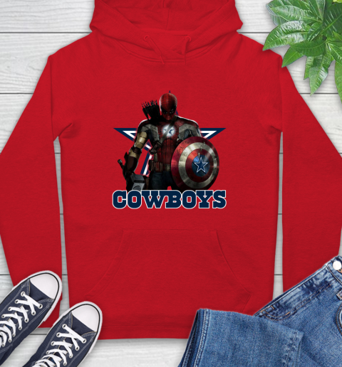 NFL Captain America Thor Spider Man Hawkeye Avengers Endgame Football Dallas Cowboys Hoodie nfl captain america thor spider man hawkeye avengers endgame football dallas cowboys hoodie 8249