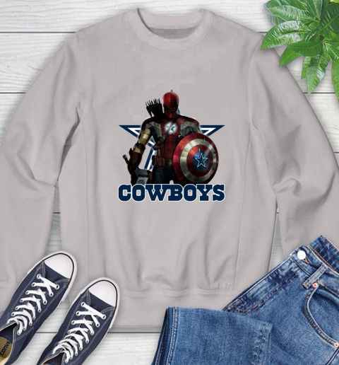 NFL Captain America Thor Spider Man Hawkeye Avengers Endgame Football Dallas Cowboys Sweatshirt nfl captain america thor spider man hawkeye avengers endgame football dallas cowboys sweatshirt 7096 hgs3h