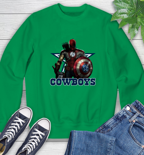 NFL Captain America Thor Spider Man Hawkeye Avengers Endgame Football Dallas Cowboys Sweatshirt nfl captain america thor spider man hawkeye avengers endgame football dallas cowboys sweatshirt 8490 peanz