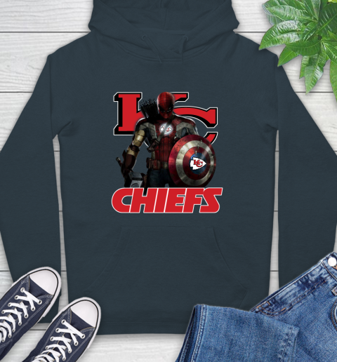 NFL Captain America Thor Spider Man Hawkeye Avengers Endgame Football Kansas City Chiefs Hoodie nfl captain america thor spider man hawkeye avengers endgame football kansas city chiefs hoodie 2131 zyar3