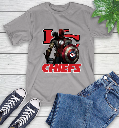 NFL Captain America Thor Spider Man Hawkeye Avengers Endgame Football Kansas City Chiefs T-Shirt nfl captain america thor spider man hawkeye avengers endgame football kansas city chiefs t shirt 1227 tsvfl