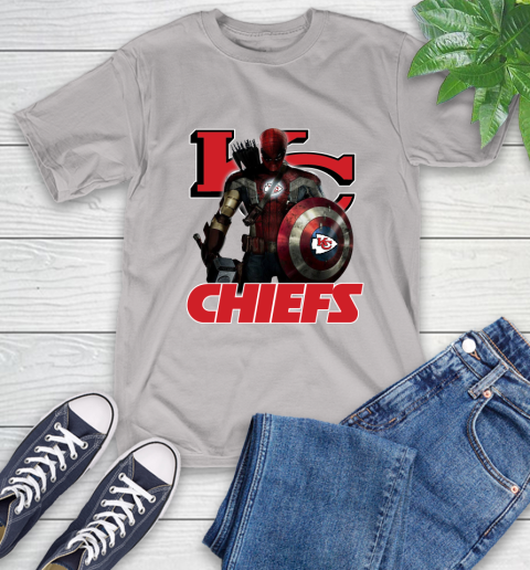 NFL Captain America Thor Spider Man Hawkeye Avengers Endgame Football Kansas City Chiefs T-Shirt nfl captain america thor spider man hawkeye avengers endgame football kansas city chiefs t shirt 1880 mpgyk