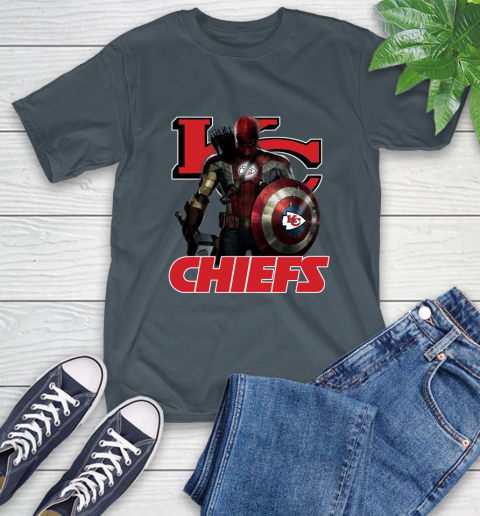 NFL Captain America Thor Spider Man Hawkeye Avengers Endgame Football Kansas City Chiefs T-Shirt nfl captain america thor spider man hawkeye avengers endgame football kansas city chiefs t shirt 5459 ztocd