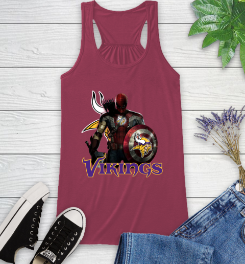 NFL Captain America Thor Spider Man Hawkeye Avengers Endgame Football Minnesota Vikings Racerback Tank nfl captain america thor spider man hawkeye avengers endgame football minnesota vikings racerback tank 2816 rmqqj