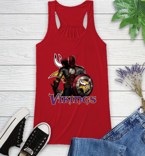 NFL Captain America Thor Spider Man Hawkeye Avengers Endgame Football Minnesota Vikings Racerback Tank nfl captain america thor spider man hawkeye avengers endgame football minnesota vikings racerback tank 4078 iysk6