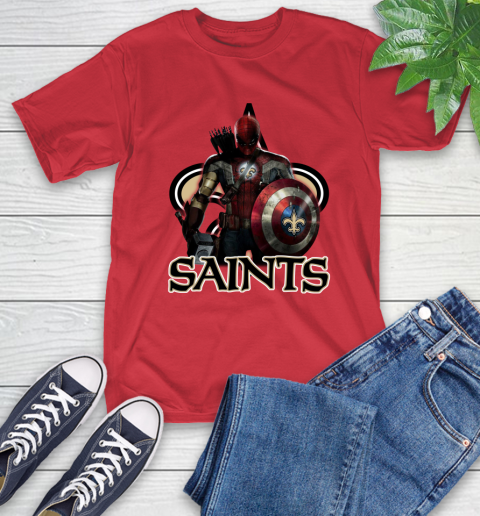 NFL Captain America Thor Spider Man Hawkeye Avengers Endgame Football New Orleans Saints T-Shirt nfl captain america thor spider man hawkeye avengers endgame football new orleans saints t shirt 4624 ehvtq