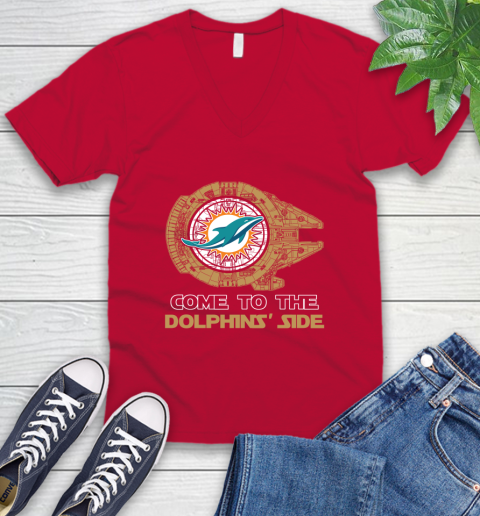 NFL Come To The Miami Dolphins Wars Football Sports V-Neck T-Shirt nfl come to the miami dolphins wars football sports v neck t shirt 4124 tuyq4