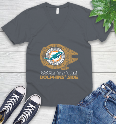 NFL Come To The Miami Dolphins Wars Football Sports V-Neck T-Shirt nfl come to the miami dolphins wars football sports v neck t shirt 6207 sjp5t