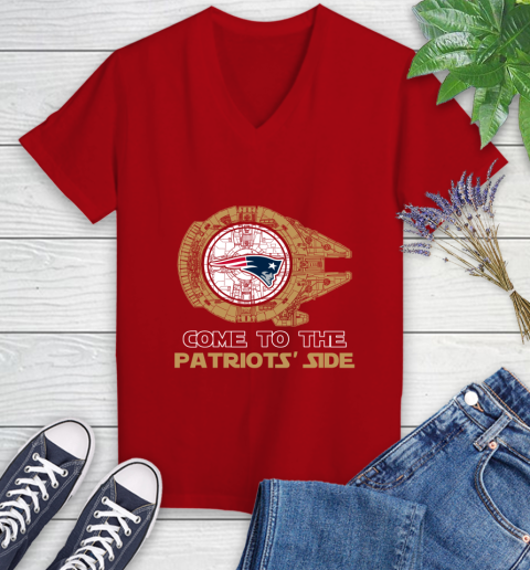 NFL Come To The New England Patriots Wars Football Sports Women's V-Neck T-Shirt nfl come to the new england patriots wars football sports womens v neck t shirt 6841 0re8e