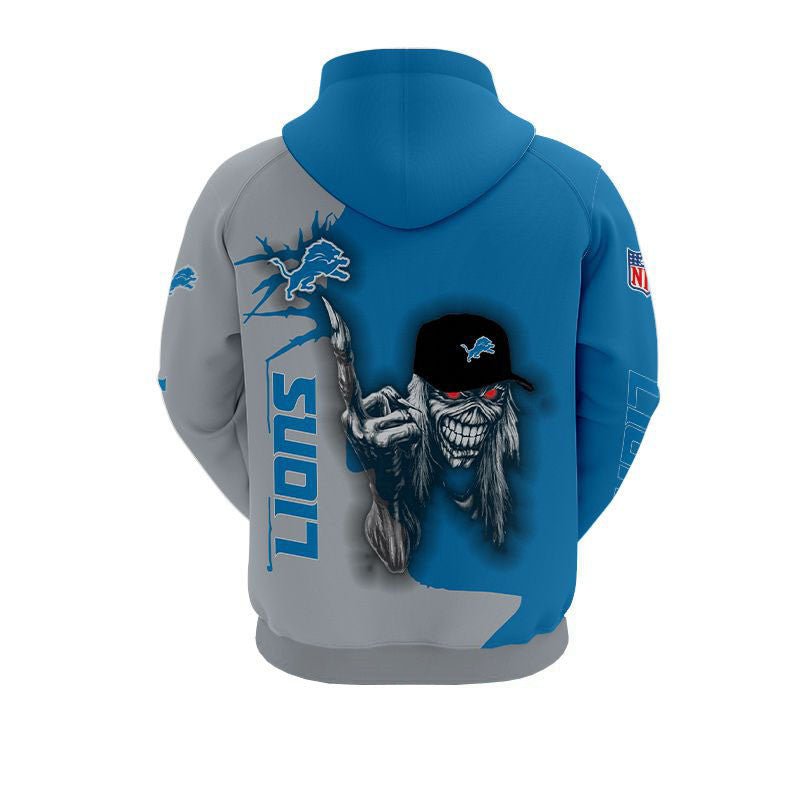 NFL Printed Iron Maiden Detroit Lions Zip Up Hoodies Pullover Hoodies  nfl printed iron maiden detroit lions zip up hoodies pullover hoodies 8167 rtsl8
