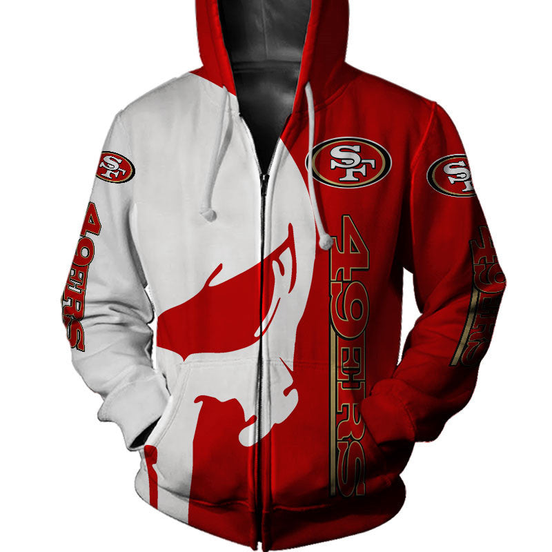 NFL Printed San Francisco 49ers Hoodies Skull Printed  nfl printed san francisco 49ers hoodies skull printed 6109