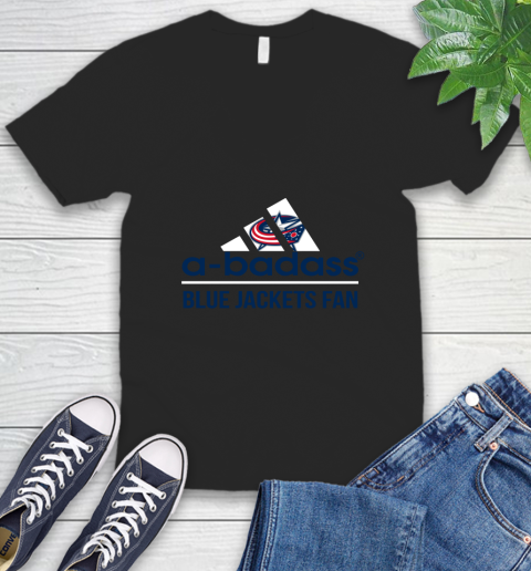 NHL A Badass Columbus Blue Jackets Fan Adidas Hockey Sports V-Neck T-Shirt nhl a badass columbus blue jackets fan adidas hockey sports v neck t shirt 7408 pmdmr