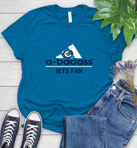 NHL A Badass Winnipeg Jets Fan Adidas Hockey Sports Women's T-Shirt nhl a badass winnipeg jets fan adidas hockey sports womens t shirt 3782 krl4j