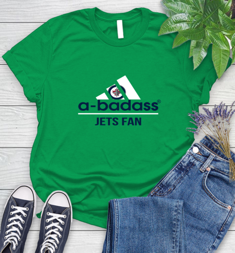 NHL A Badass Winnipeg Jets Fan Adidas Hockey Sports Women's T-Shirt nhl a badass winnipeg jets fan adidas hockey sports womens t shirt 4518 6qv1b