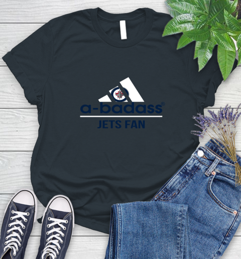 NHL A Badass Winnipeg Jets Fan Adidas Hockey Sports Women's T-Shirt nhl a badass winnipeg jets fan adidas hockey sports womens t shirt 6133 ismqn