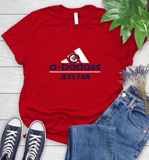 NHL A Badass Winnipeg Jets Fan Adidas Hockey Sports Women's T-Shirt nhl a badass winnipeg jets fan adidas hockey sports womens t shirt 6963 gm1vr