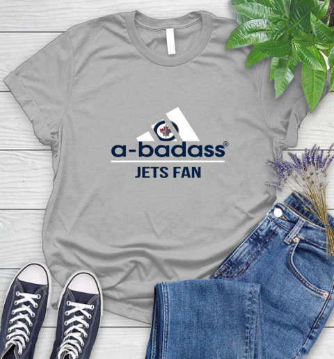 NHL A Badass Winnipeg Jets Fan Adidas Hockey Sports Women's T-Shirt nhl a badass winnipeg jets fan adidas hockey sports womens t shirt 8876 krfvn